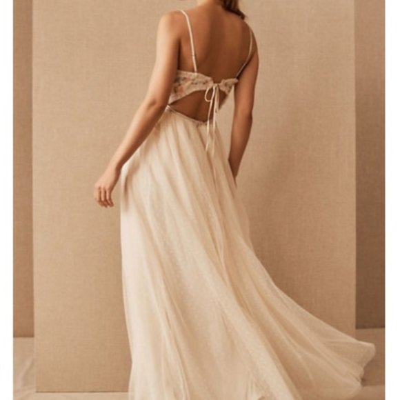 Needle & Thread x BHLDN Emma Ditsy Bodice Cami 8/M Embroidered Tulle Prom Formal - Picture 3 of 15